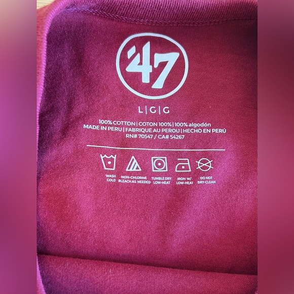 NWT Arizona Cardinals NFL 47 Brand Crewneck Shirt Mens L New - Picture 4 of 11